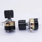 2Sets WH138 B5K B10K B20K B50K B100K B250K B500K Ohm Single Linear Taper Dimmer Potentiometer with Switch and Black Alloy Knob