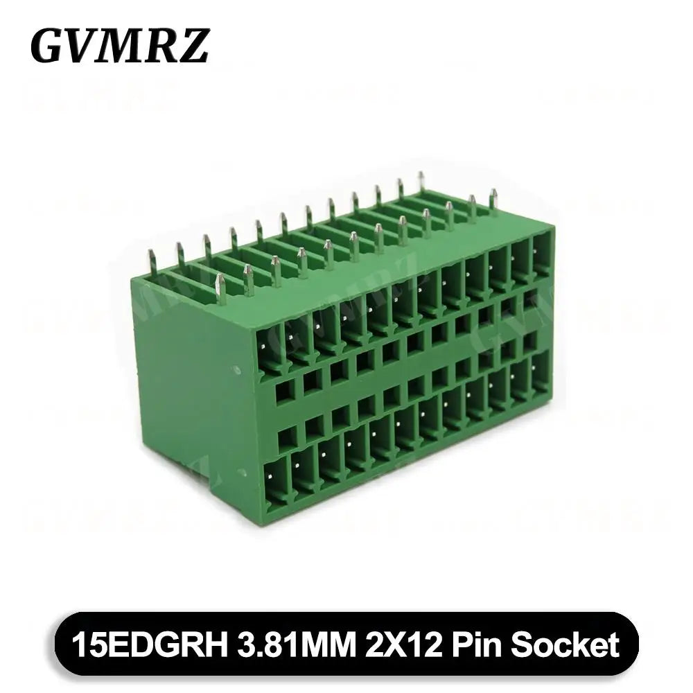 5PCS 15EDG KF15EDGRH 2x2 ~ 12PIN 3.81mm Double Layer Double row pluggable terminal block PCB welding plate Plug Pin Socket