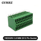 5PCS 15EDG KF15EDGRH 2x2 ~ 12PIN 3.81mm Double Layer Double row pluggable terminal block PCB welding plate Plug Pin Socket