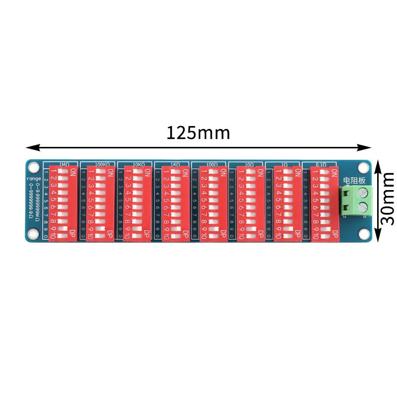 0.1-9999999R Programmable Resistor Resistance Board PCB Module Eight-segment 1% Accuracy 0.1-9999999MΩ 0.1Ω -9999999Ω ohm