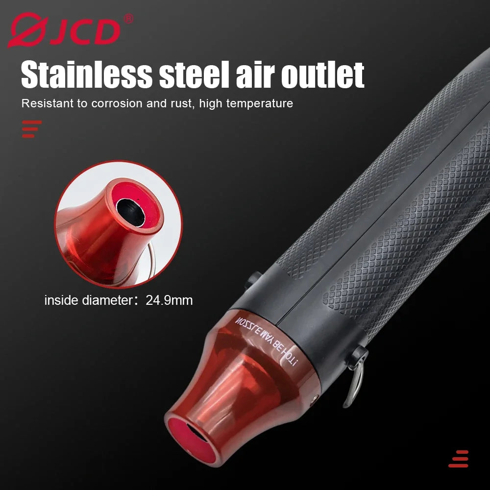 JCD 300W Electrical Mini Heat Gun Handheld Soldering Hot Air Gun Hairdryer for 220V/110V DIY Craft Embossing Shrink Wrapping PVC