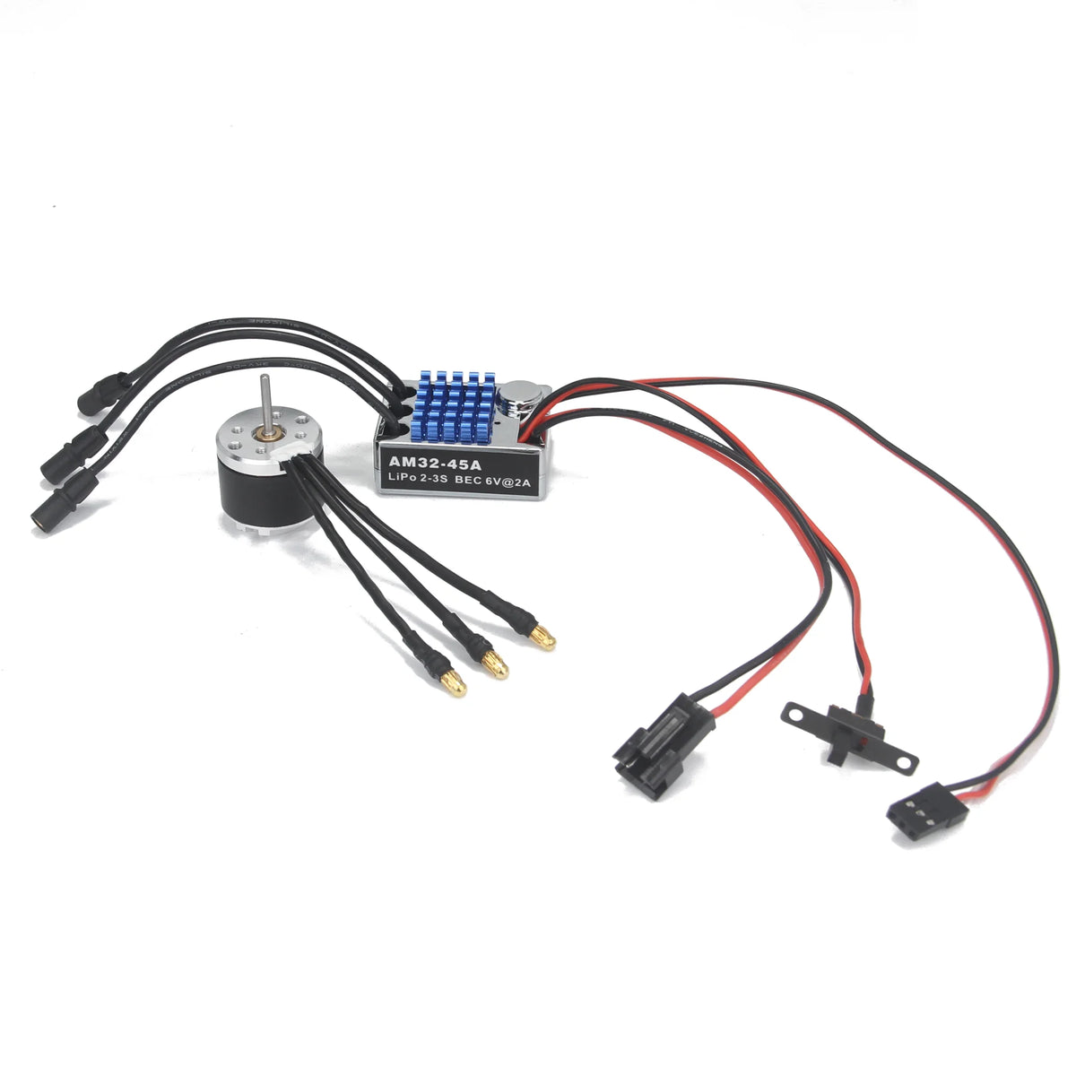 NEEBRC 2322 2600KV Outrunner Brushless Motor AM32 45A Brushless ESC for 1/12 RC Cars Crawler Upgrade Kit MN99S MN82 MN168 MN78