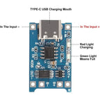 10pcs 5V 1A 18650 Lithium Battery Charging Board TP4056 Lithium Charging Mini/Micro USB Type C Charge Module With Protect