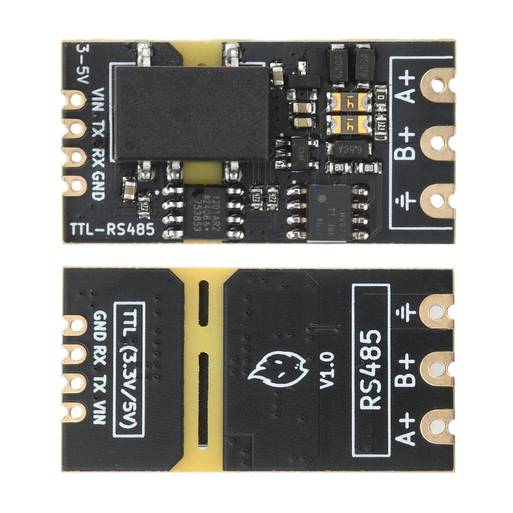 DC 3.3V/5V Isolated TTL-to-RS485 Level Converter Module; High-Speed 2Mbps Serial Port Auto-Negotiation Module