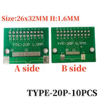 10PCS FFC/FPC Adapter Plate 0.5 to 2.54MM 4P/6P/8P/10P/12P/14P/15P/16P/20P/24P/26P/30P/32P/34P/36P/40P/45P/50P/52P/60P/80P/96P