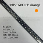 0805 SMD LED Red Yellow Green White Blue Orange Pink Ice Blue 2010 light emitting diode 100pcs/lot
