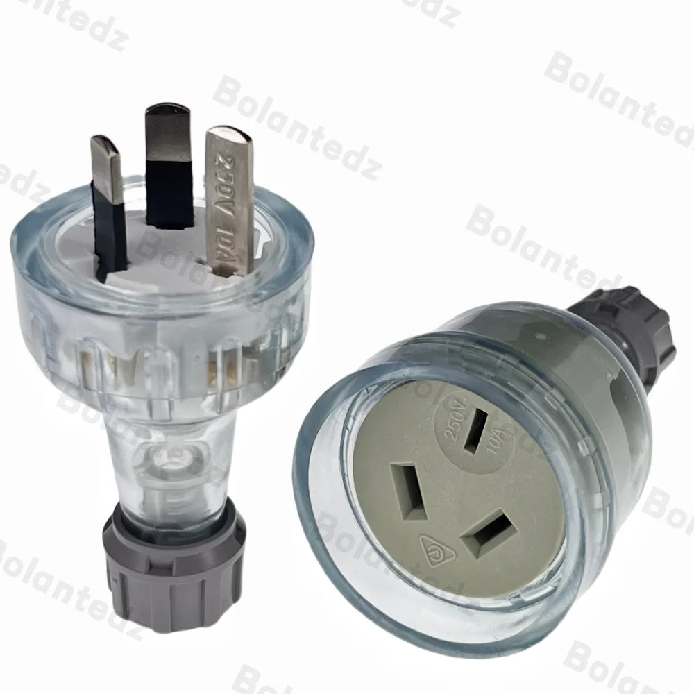 Bolantez 1pcs SAA Rewirable Plug Socket Australian Female Socket 3 Prong Electrical Socket Grounded Rewire Socket DIY Assembled