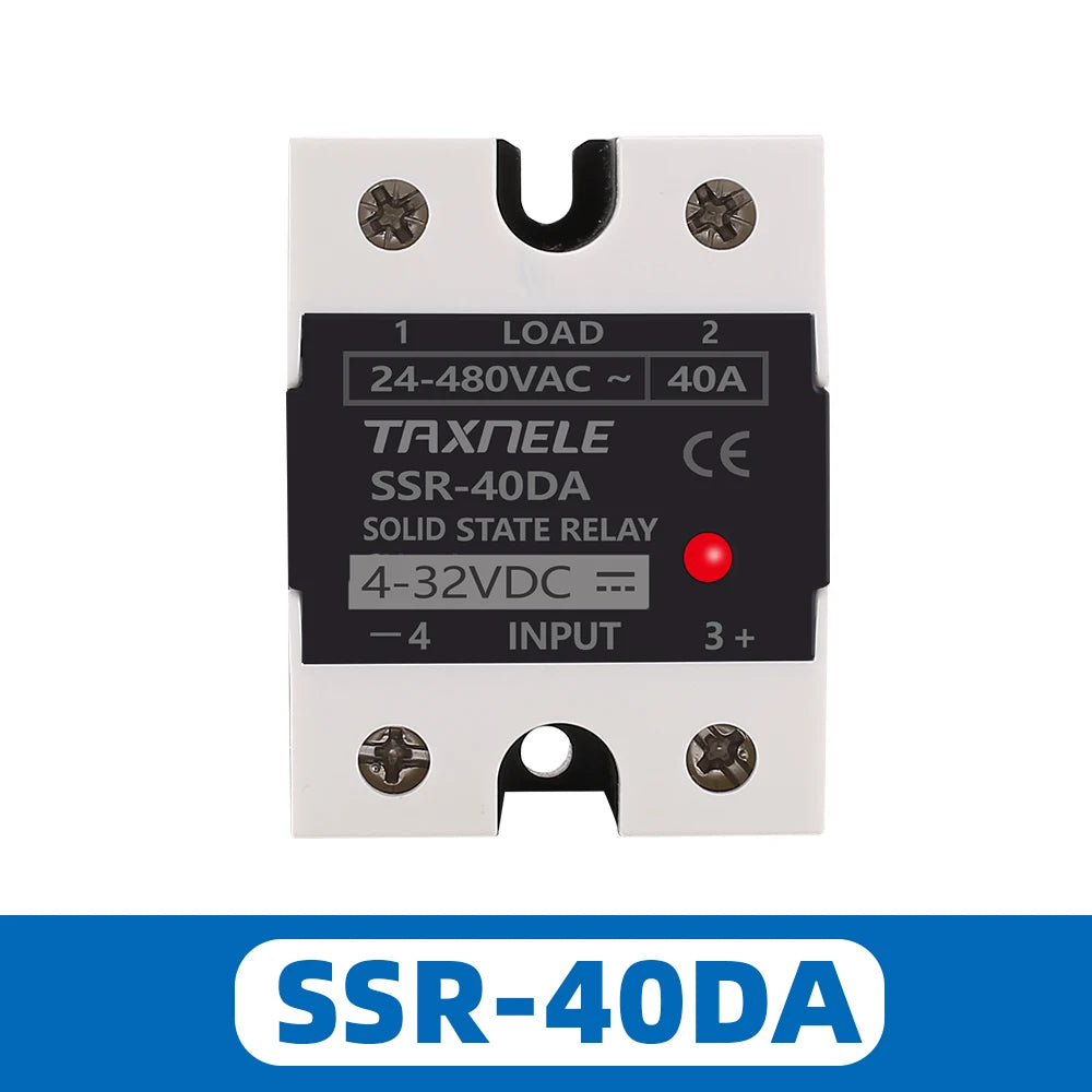 SSR 40DA SSR 25DA 10DA Solid State Relay  DC To AC 4-32VDC Input 24-480VAC Output solid state relay Industrial Single black SSR