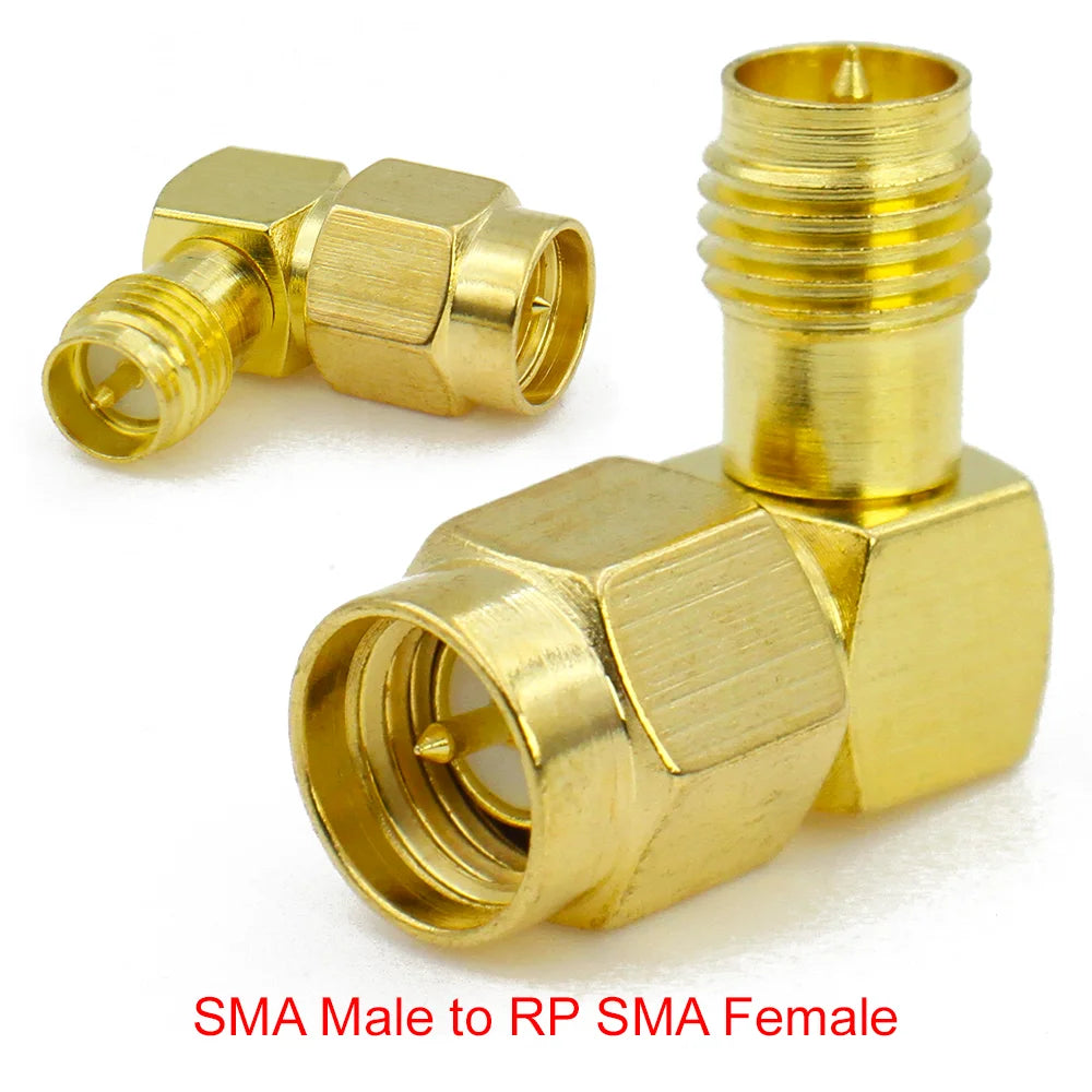 Connector SMA to SMA/ RP-SMA to SMA / RPSMA Male Plug & Female Jack Slide-on Straight RF Coax Adapter Connector for WIFI Antenna
