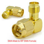 Connector SMA to SMA/ RP-SMA to SMA / RPSMA Male Plug & Female Jack Slide-on Straight RF Coax Adapter Connector for WIFI Antenna