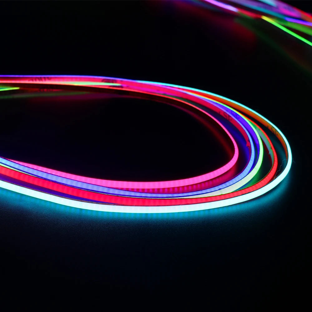 3mm Ultra Thin DC 12V Colorful COB LED Strip Lights for Home Decor DIY Blue/Pink/Red/Purple High Density LED Tape Colour