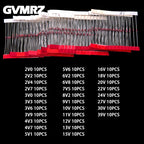 30Values 300PCS 0.5W Zener Diode Sample Package 2V0-39V DO-35 2V0 2V2 2V4 2V7 3V0 3V3 3V6 3V9 4V3 4V7 5V1