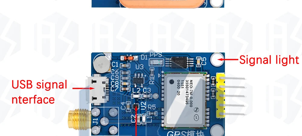 1PCS~8PCS GPS NEO-6M NEO-7M NEO-8M NEO-9m Satellite Positioning Module Development Board for Arduino STM32 C51 Microcontroller