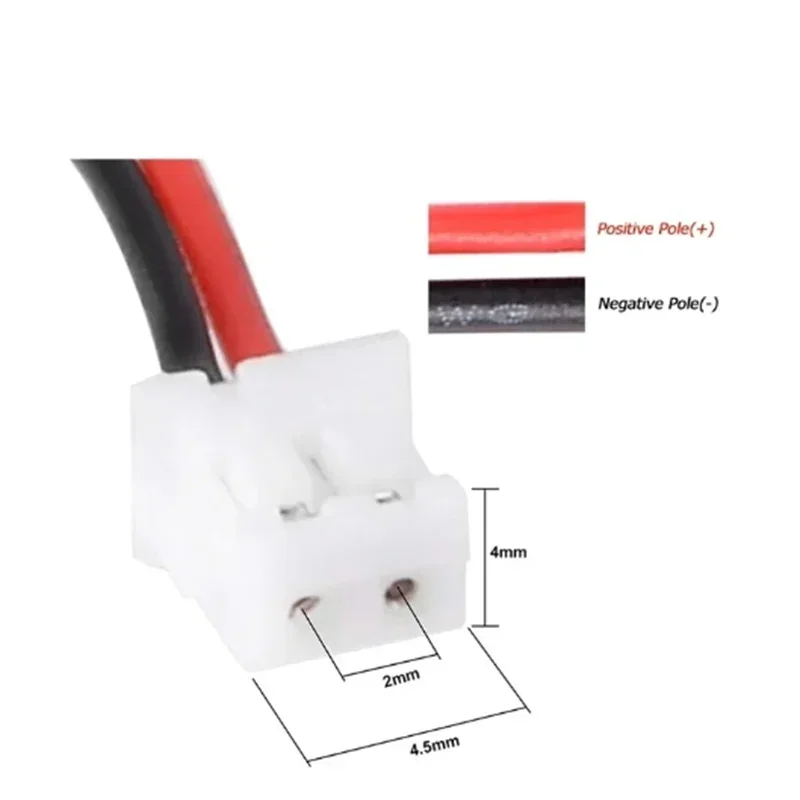 2.0-4.0AH 103450 Polymer Lithium Rechargeable Battery JST PH 2.0mm 2pin Plug for Camera GPS Navigator MP5 Bluetooth Headset