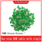3mm 5mm LED Diode Assorted Kit White Green Red Blue Yellow Orange F3 F5 Leds Light Emitting Diodes Electronic Kit
