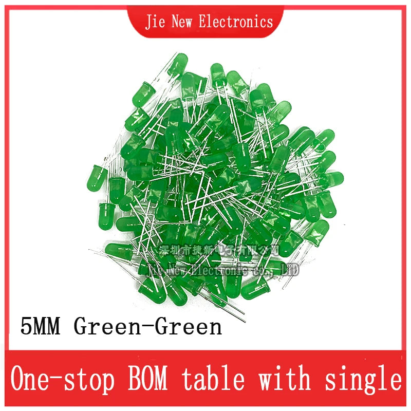 3mm 5mm LED Diode Assorted Kit White Green Red Blue Yellow Orange F3 F5 Leds Light Emitting Diodes Electronic Kit