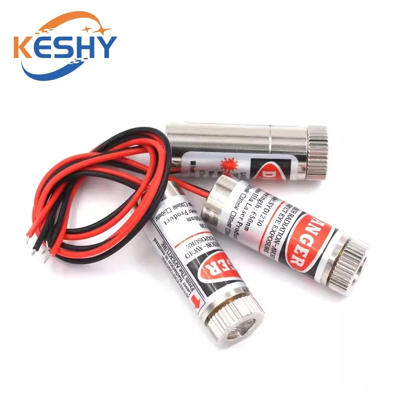 650nm 5mW Red Point / Line / Cross Laser Module Head Glass Lens Focusable Focus Adjustable Laser Diode Head Industrial Class
