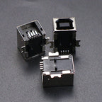 5PCS B Type 90°/180° Connector Soldering DIY Printer Interface Repair USB 2.0 and USB 3.0 Connector Female Socket Male Jack