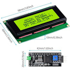 LCD2004+I2C LCD2004 20x4 2004A Blue Green Screen Character LCD IIC Serial Interface Adapter Module for Arduino