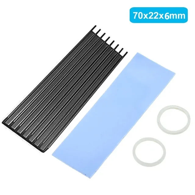 Aluminum Cooling Heatsinks Thermal Pads Heat Dissipation Radiator Thickness 3mm 6mm for M.2 NGFF SATA PCI-E NVME M2 SSD Heatsink