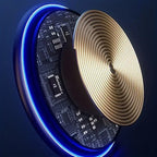 Phone Acrylic Metal Wireless Charger Station Led Light for iPhone 16 15 14 13 12 Pro Max Samsung S24 Xiaomi Mini Fast Charging