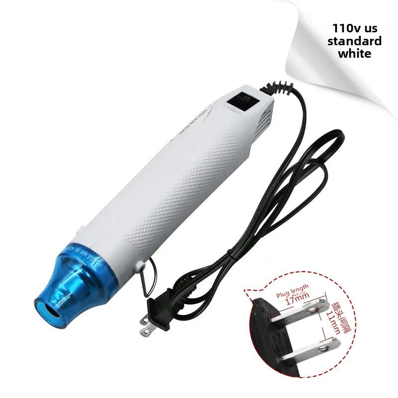 Mini Heat Gun 220V Portable Hot Air Tool for Embossing Shrink Film Label Removal Phone Case Repair and DIY Crafting