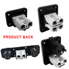 Single/Dual Socket 50A Flush Mount Bracket Panel Cover for Anderson Plug Charging Power&USB Car Caravan Solar Battery Connector
