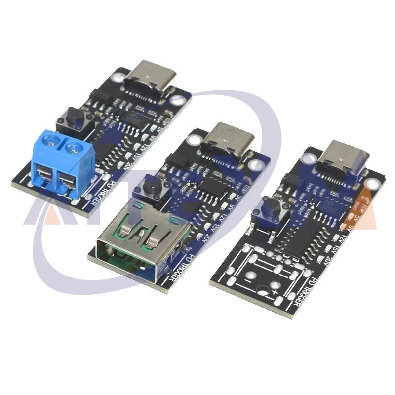 CMTPD 100W 5A USB-C Fast Charge Trigger Board Module PD QC Decoy USB Type-C PD 2.0 3.0 Boost Power Supply for Electronics