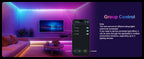 RGB Leather LED Fairy Lights 10M 40M Smart Bluetooth Music Light String IP65 Holiday Garland Decoration