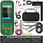 BSIDE 4-IN-1 Handheld Oscilloscope Digital Multimeter+Function Signal Generator Dual Channel O7:25MHz/O9:50MHz Current Tester