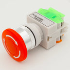 LHLL- Red Mushroom Cap 1NO 1NC DPST Emergency Stop Push Button Switch AC 660V 10A