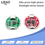Micro USB & Type-C Dual Interface Side Press Flashlight Driver Board 3-Speed Dimming Constant Current Circuit Board