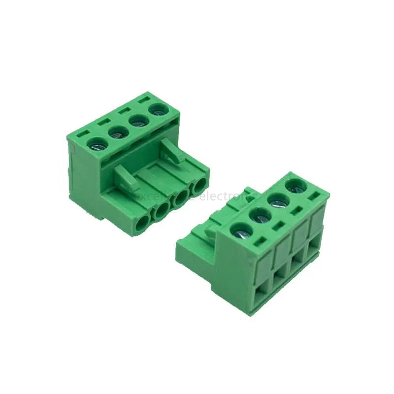 1Set Solderless Docking Type 2EDGRKC 5.08MM Screw Terminal Block Connector PCB Plug-in Type 2EDG Type Green Terminal Block