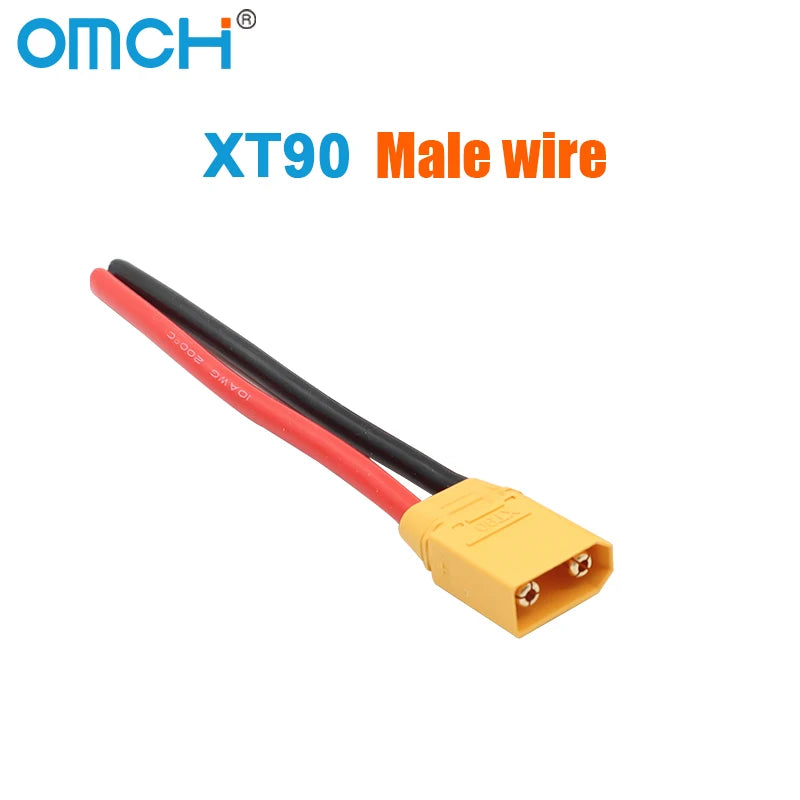 OMCH XT60 12/14AWG XT90 10AWG Male Female Plug Battery Connector With Silicone Wire Cable For RC Airplane Lipo Battery Drone Car
