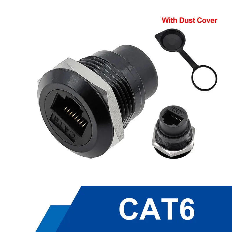 1Pcs Metal Round Socket Module D Type RJ45 Straight Through Network USB2.0 USB3.0 Connector Panel Mounting HDMI CAT6