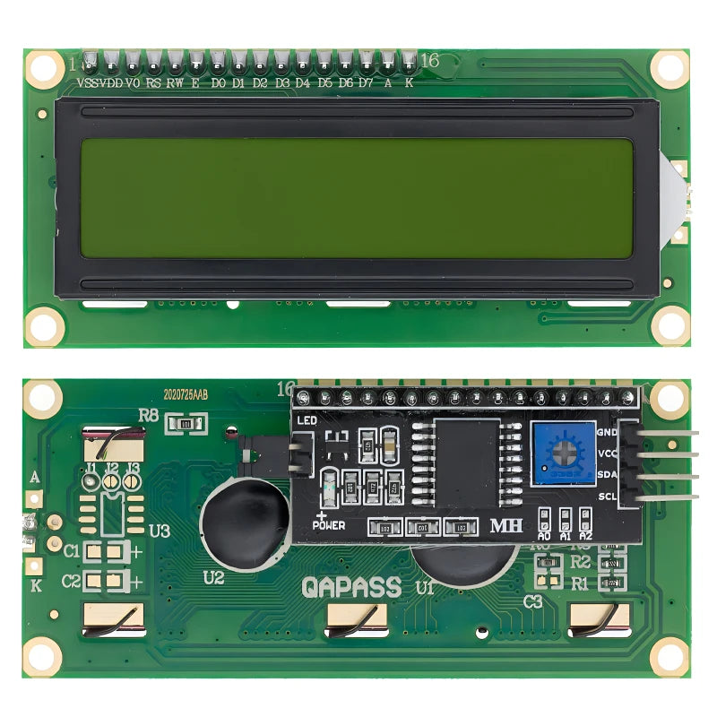 LCD 1602 2004 Module Blue Green Screen For Arduino LCD 16x2 20X4 Character UNO R3 Mega2560 Display PCF8574T IIC I2C Interface