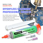 Lead Free High-Temperature Solder Paste Sn99 Ag0.3 Cu0.7 Needle Tube, Mobile Phone USB Socket Repair, LED Soldering