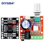 12V Mini Hi-Fi PAM8610 Audio Stereo Amplifier Board 2X10W Dual Channel D Class(High efficiency) Adjust the volume
