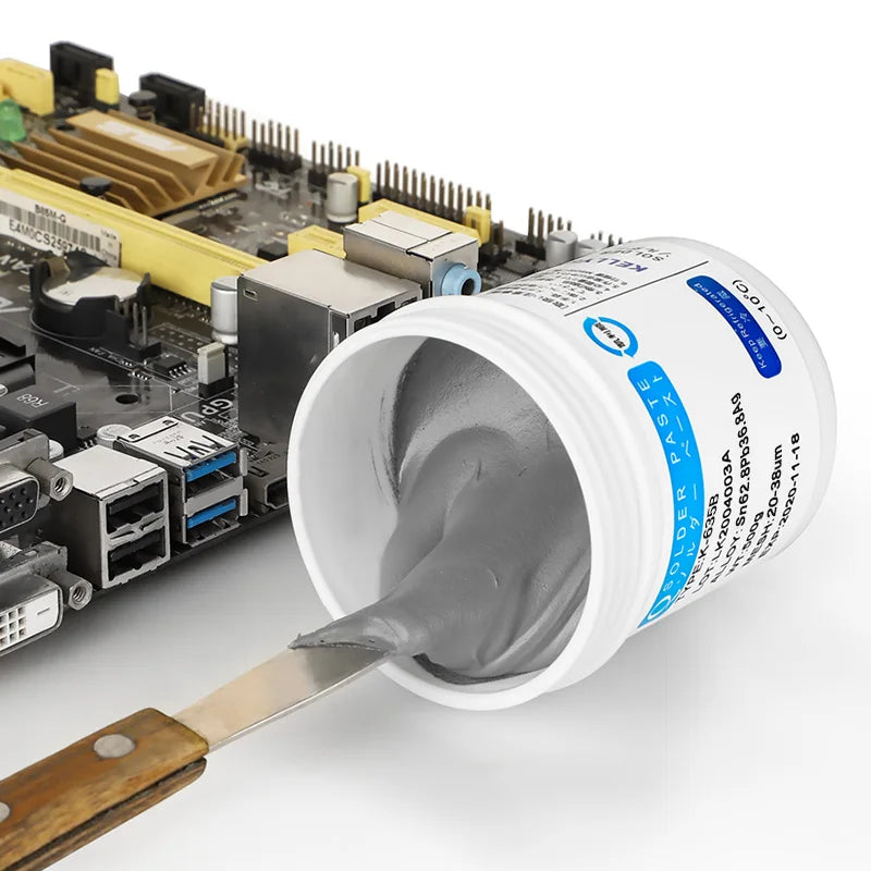 KELLYSHUN Solder Paste, Leaded Syringe Welding Paste, for Soldering BGA LED SMD Containing Silver Sn63 Electronics Tin Paste