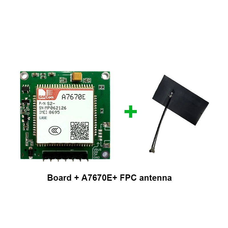 SIMCOM A7670E-LASE Single-row Needle Core Board with Antenna 4G 2G LTE CAT1 Module Modem Board Development Kit for Europe