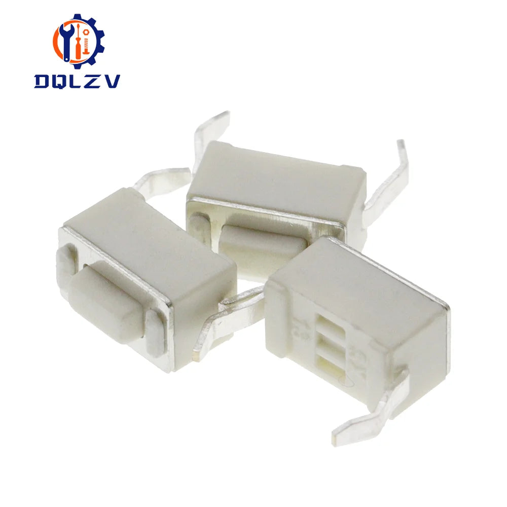 Tact Switch 3X6X4.3MM DIP 2Pin Connectors Push Button 3*6*4.3mm Tactile Switches White