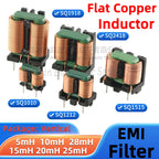 2pcs SQ Flat Copper Wire EMI Filter Inductor Vertical Common Mode Inductance Magnetic Toroidal Coil 5mH 10mH 15mH 20mH 25mH 28mH