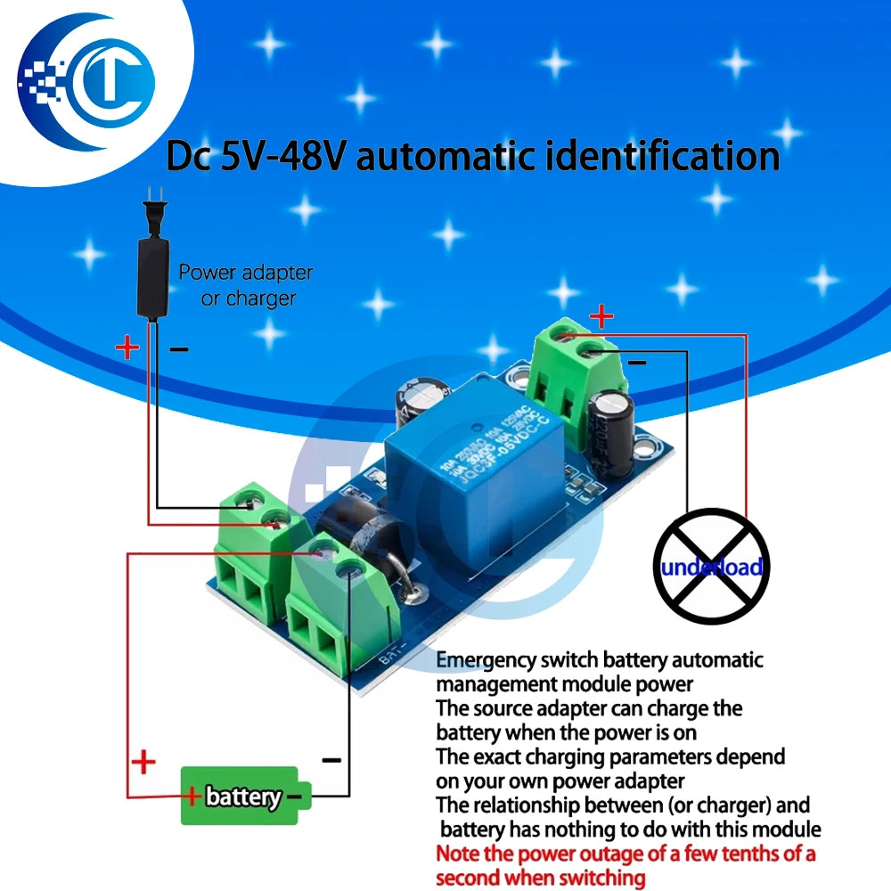 YX850 Power failure automatic switching standby battery lithium battery module 5V-48V universal emergency converter JY-850