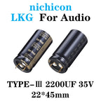 nichicon LKG 25V 35V 50V 63V 100V TYPE Super Through Audio capacitor 1000UF 2200UF 4700UF 6800UF 8200UF 10000UF 12000UF 22000UF