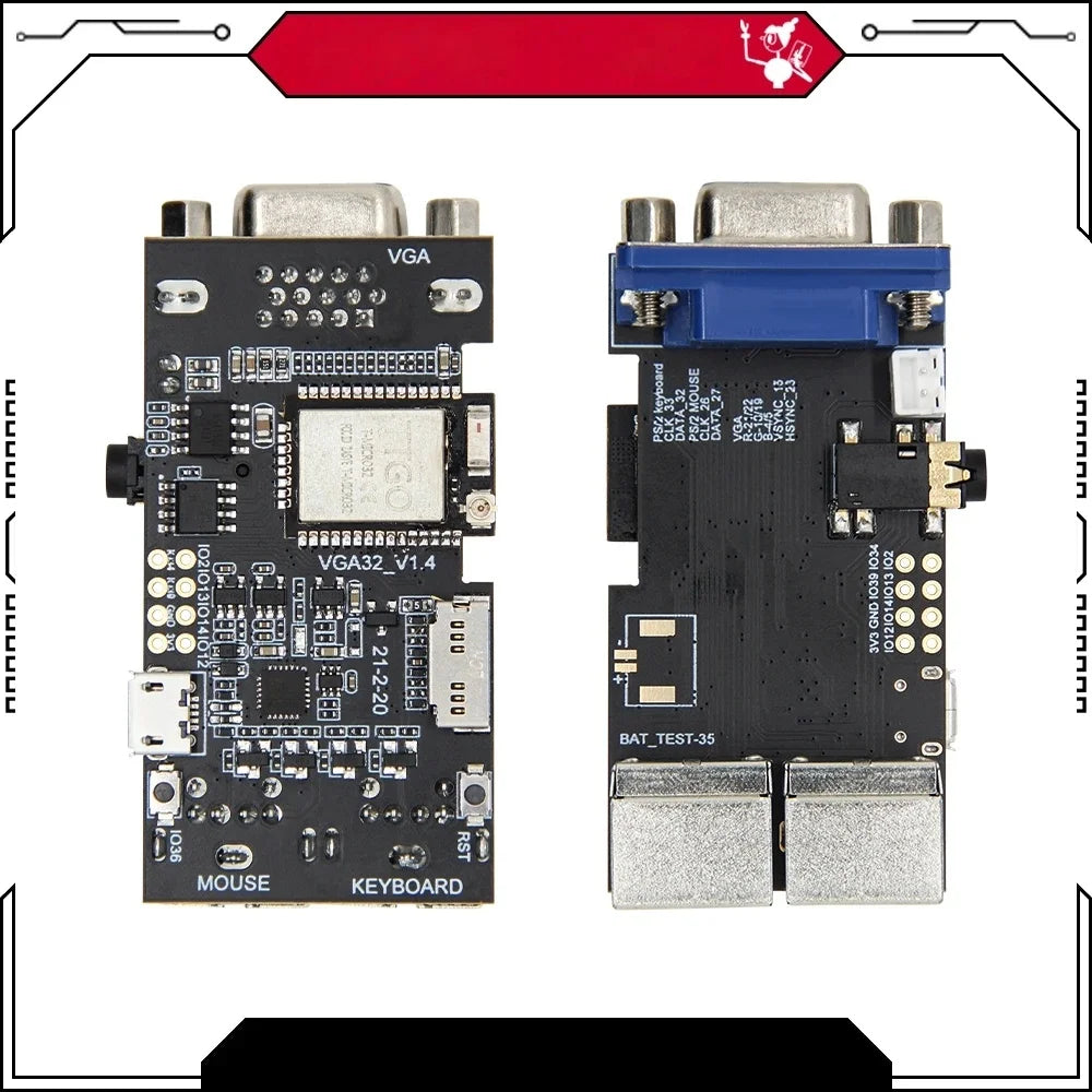 LILYGO® TTGO VGA VGA32 Module V1.4 PSRAM ESP32 PS/2 Mouse And Keyboard Controller Graphics Library Game Engine ANSI/VT Terminal