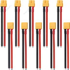 14AWG XT60 Female Male Plug Battery Connector with Silicone Flexible Wire for RC Airplane Lipo Battery ESC FPV Drone Car Boat