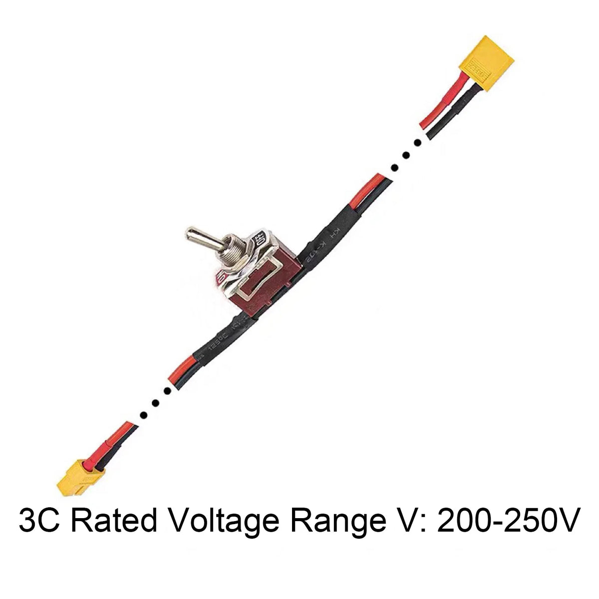 ZuruKin High Current RC Power Switch XT60 XT90 T Plug Toggle On Off Connector 15A 250V for RC Airplane Drone Car Battery ESC DIY