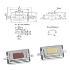 20Pcs 3*6*2.5mm 2Pin SMD Red/White Push Button Switch Microswitch Tact Switch 3X6X2.5 Car Remote Control Key Button Switch