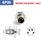 M8 A-Coded Sensor Connector – Panel Back Mount Waterproof Flange Socket & Plug, 3/4/5 Pin Male & Female Threaded Coupling
