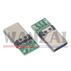 10pcs USB 3.1 Type C Connector 24 Pins Male/Female Socket Receptacle Adapter to Solder Wire & Cable 24 Pins Support PCB Board
